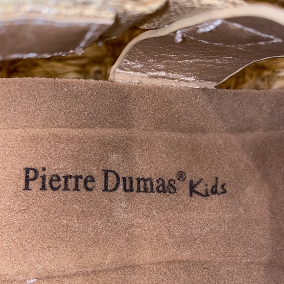 Pierre Dumas Kids Strappy Wedge Gold Sandal - Picture 5 of 5